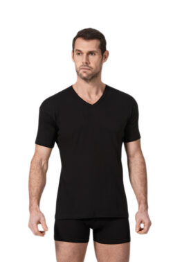 Alternative view of Ανδρική Φανέλα με Κοντό Μανίκι και V Λαιμό