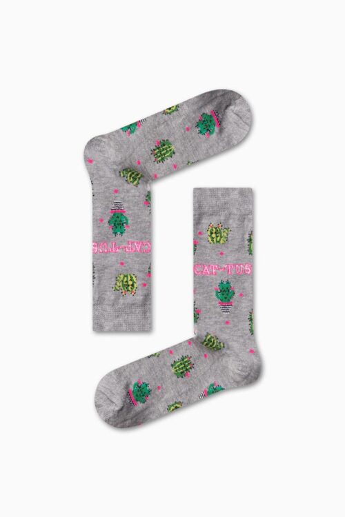 Κάλτσα Unisex με Σχέδιο Grey Cactus