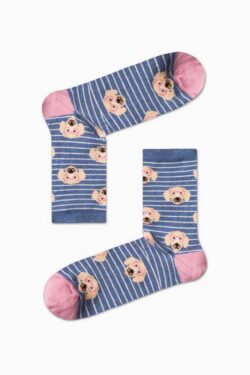 Κάλτσα Unisex με Σχέδιο Demin Dogs