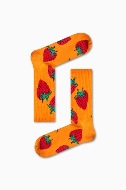 Κάλτσα Unisex με Σχέδιο Orange Strawberries
