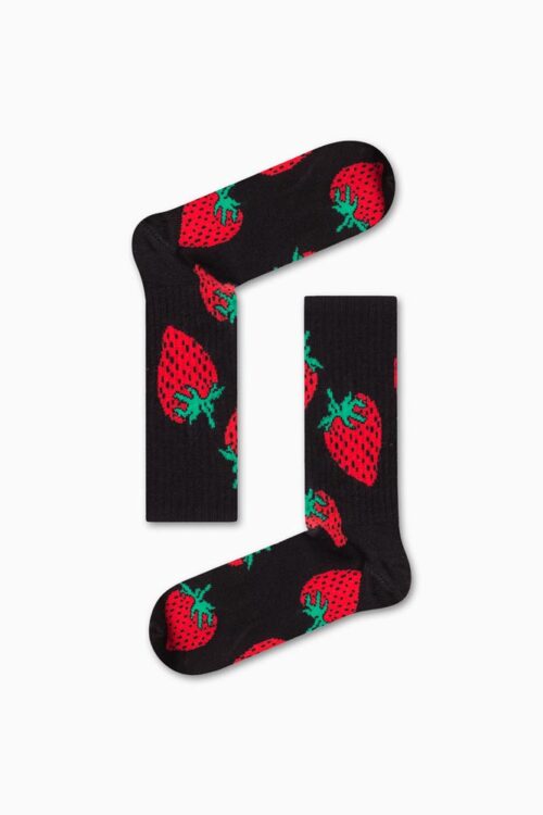 Κάλτσα Unisex με Σχέδιο Black Strawberries