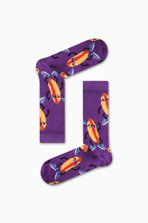 Κάλτσα Unisex με Σχέδιο Purple Hot Dogs
