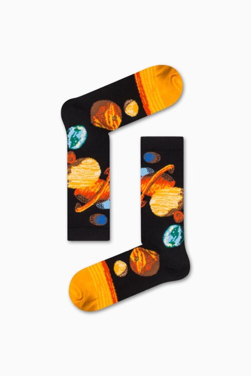 Καλτσα Unisex με Σχέδιο Orange Planets