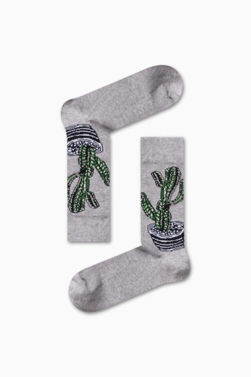 Κάλτσα Unisex με Σχέδιο Big Grey Cactus