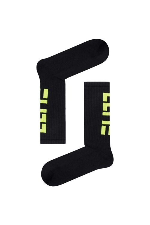 Κάλτσα Unisex με Σχέδιο Black Yellow EL172