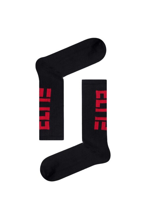 Κάλτσα Unisex με Σχέδιο Black Red EL172