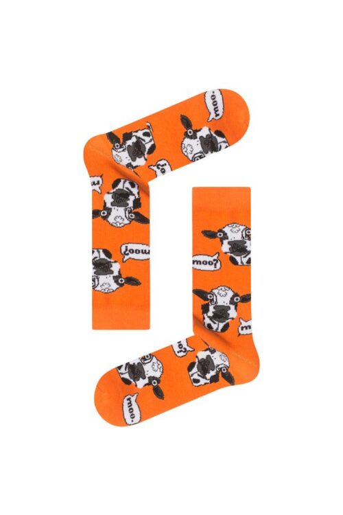 Κάλτσα Unisex με Σχέδιο Orange MOO?