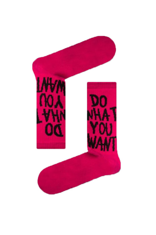 Κάλτσα Unisex με Σχέδιο Pink Do What Do You Want