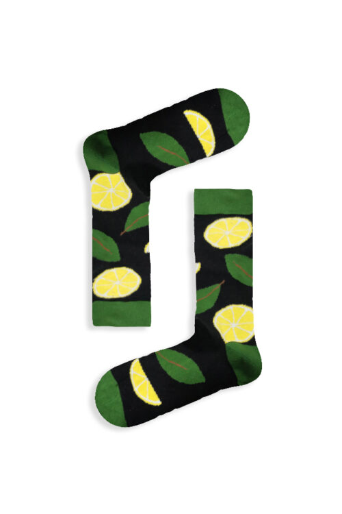 Κάλτσα Unisex με Σχέδιο Lemons With Leaf