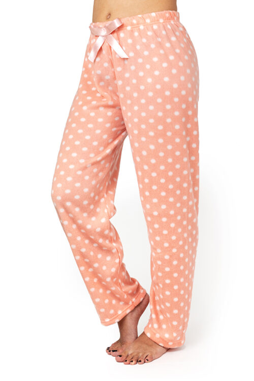 Γυναικείο Fleece Παντελόνι Πυτζάμα Peach Dots