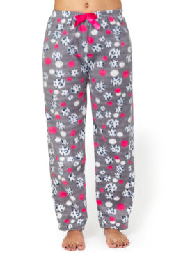 Γυναικείο Fleece Παντελόνι Πυτζάμα Grey Spotty