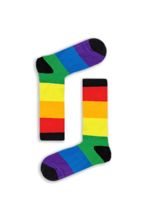 Κάλτσα Unisex με Σχέδιο Big Colorful Stripes