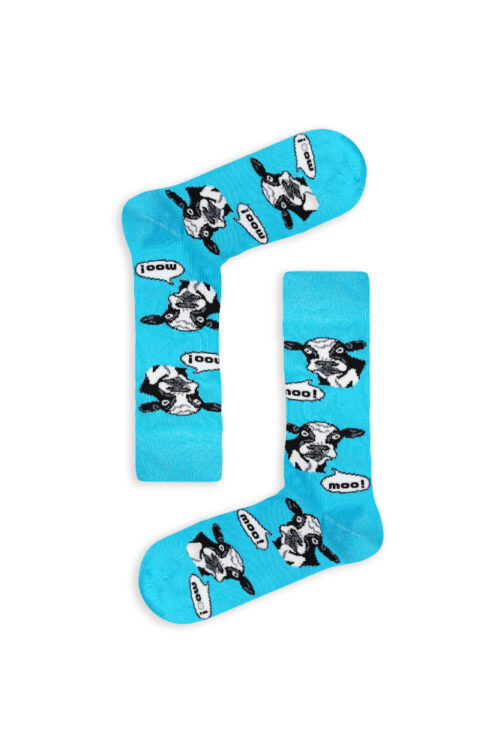 Κάλτσα Unisex με Σχέδιο Blue Moo
