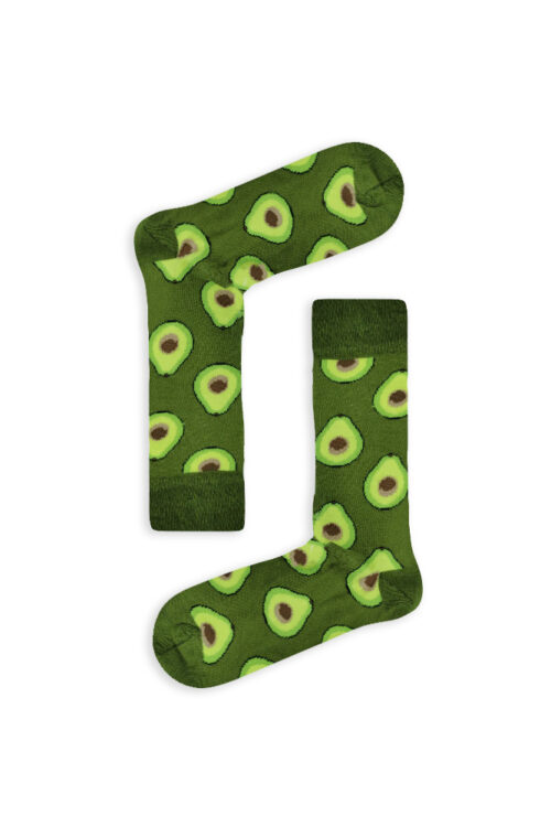 Κάλτσα Unisex με Σχέδιο Green Avocado