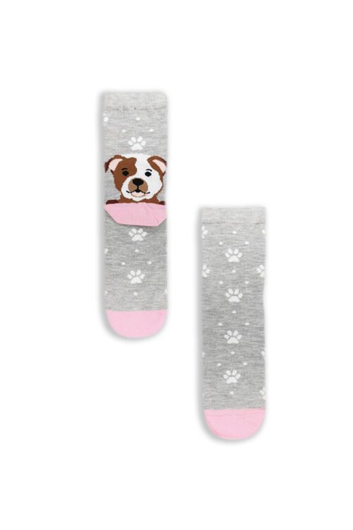 Κάλτσα Unisex με Σχέδιο Grey Puppy