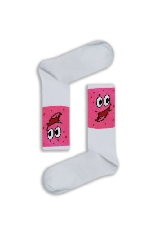 Κάλτσα Unisex με Σχέδιο Pink Happy Face
