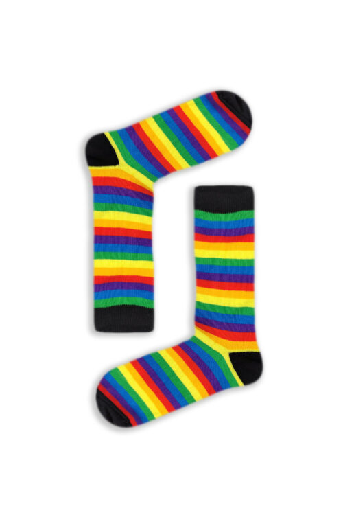 Κάλτσα Unisex με Σχέδιο Small Colorful Stripes