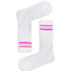 Κάλτσα Unisex με Σχέδιο White Pink Stripes