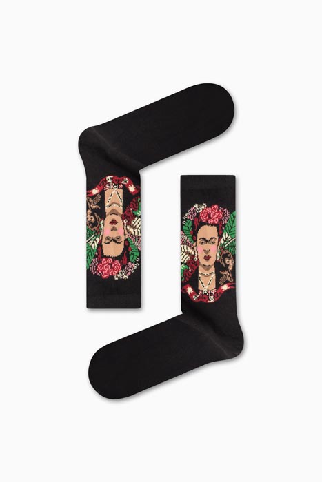 Κάλτσα Unisex με Σχέδιο Black Frida Kahlo