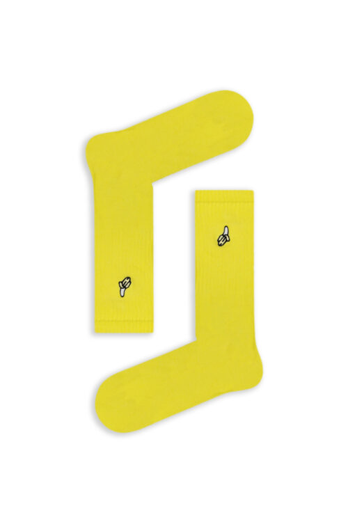 Κάλτσα Unisex με Σχέδιο Κέντημα Yellow Banana