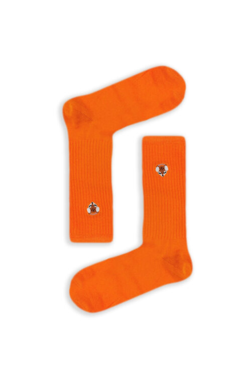 Κάλτσα Unisex με Σχέδιο Κέντημα Orange Fox