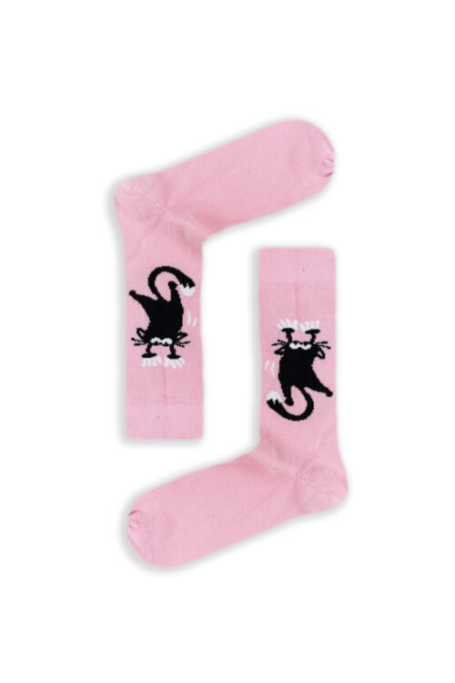 Κάλτσα Unisex με Σχέδιο Pink Cat