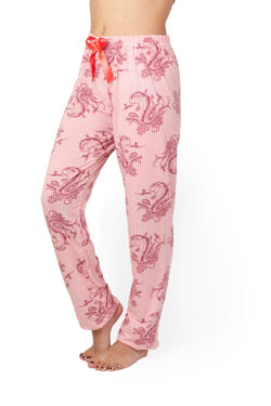 Γυναικείο Βαμβακερό Παντελόνι Πυτζάμα Pink Flower
