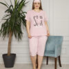 Γυναικεία Κάπρι Πυτζάμα Star Pink