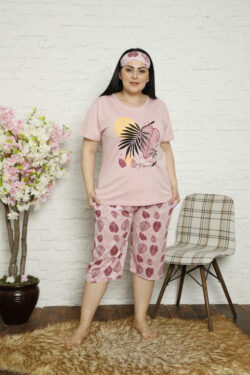 Γυναικεία Κάπρι Πυτζάμα Pink Tropical