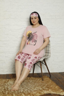 Γυναικεία Κάπρι Πυτζάμα Pink Tropical