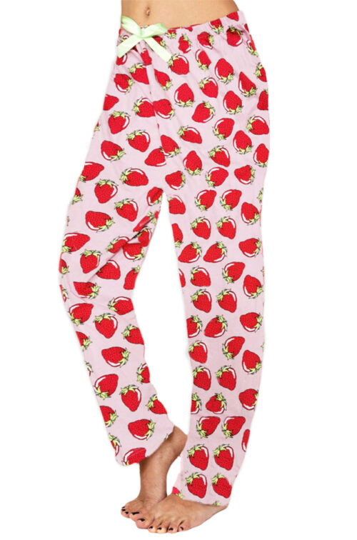 Γυναικείο Βαμβακερό Παντελόνι Πυτζάμα Strawberry
