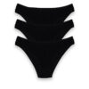 Βαμβακερό Black Μπικίνι Κιλοτάκι Καρδούλα