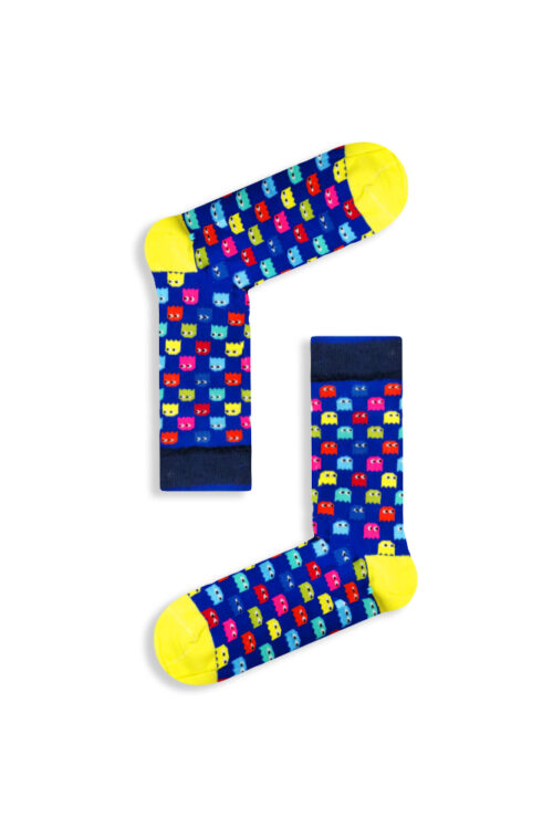 Κάλτσα Unisex με Σχέδιο Colorful Pac man