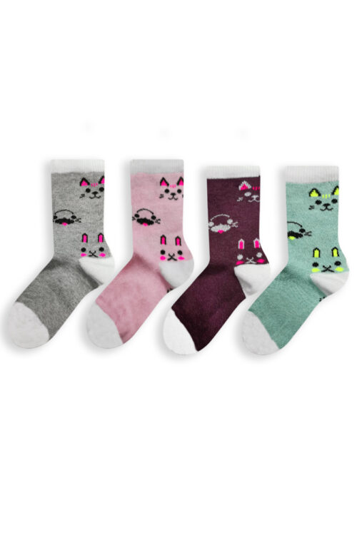 Παιδικές Βαμβακερές Κάλτσες Cat & Bunny