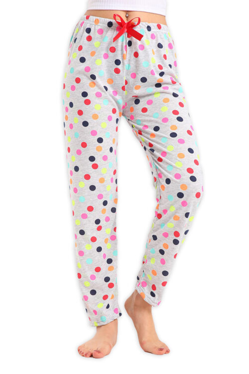 Γυναικείο Βαμβακερό Παντελόνι Πυτζάμα Colorful Polka Dots