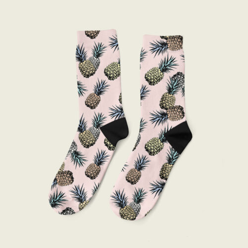 Κάλτσα Unisex Digital Pink Pineapple
