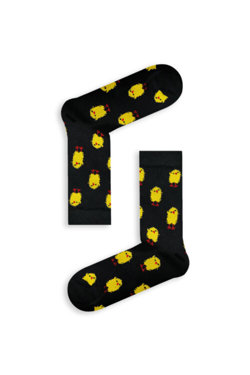 Κάλτσα Unisex με Σχέδιο Black Yellow Bird