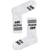 Κάλτσα Unisex με Σχέδιο White F**K OFF