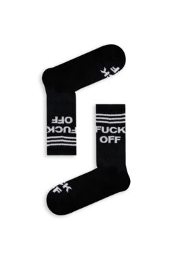 Κάλτσα Unisex με Σχέδιο Black F**K OFF