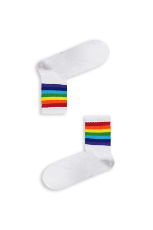 Κάλτσα Unisex με Σχέδιο White Colorful