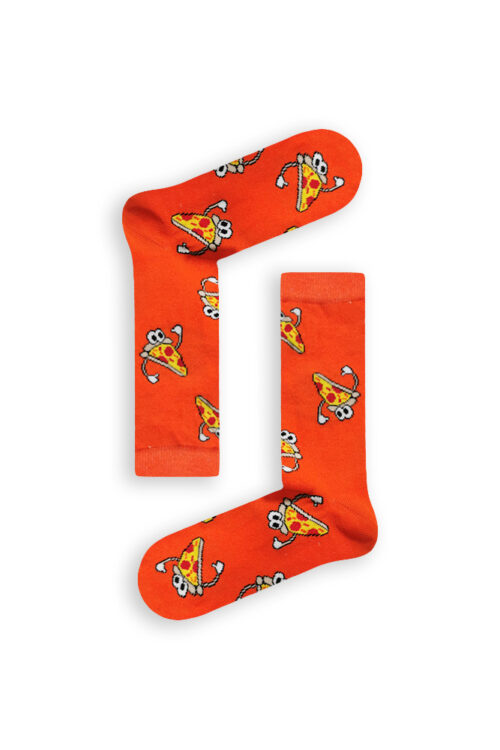 Κάλτσα Unisex με Σχέδιο Orange Pizza