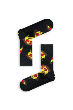 Κάλτσα Unisex με Σχέδιο Black Peperoni Pizza