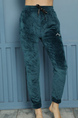 Γυναικείο Βελουτέ Παντελόνι Angel Petrol