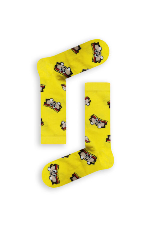 Κάλτσα Unisex με Σχέδιο Yellow Hot Dog