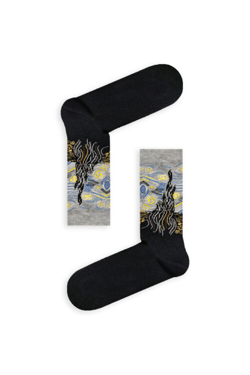 Κάλτσα Unisex με Σχέδιο The Grey Starry Night