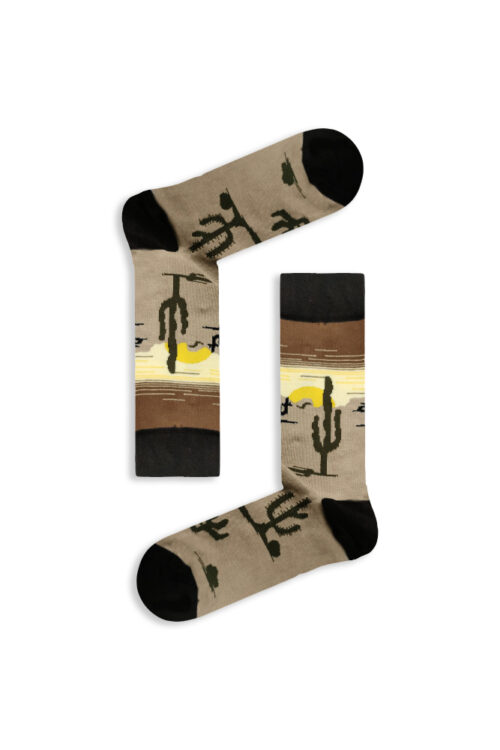 Κάλτσα Unisex με Σχέδιο Cactus In Desert