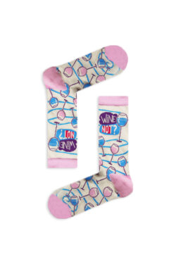 Κάλτσα Unisex με Σχέδιο Wine or Not?!