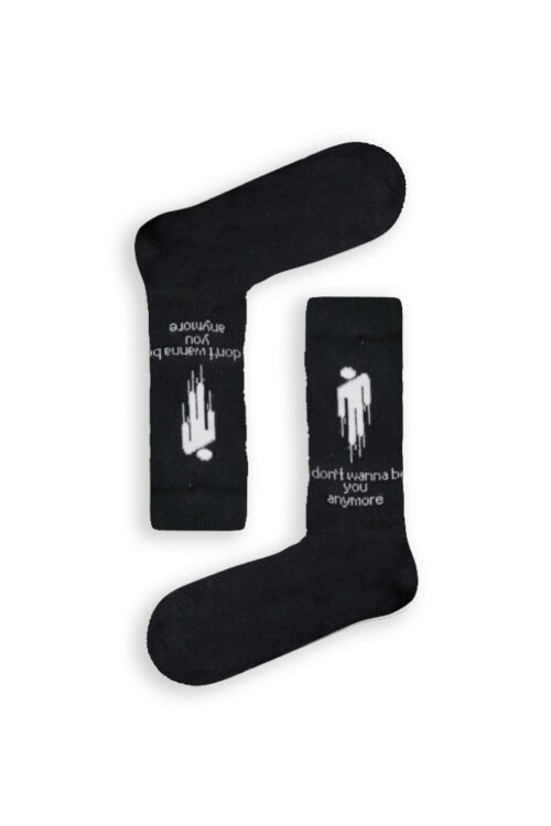 Κάλτσα Unisex με Σχέδιο Black I Don't Wanna