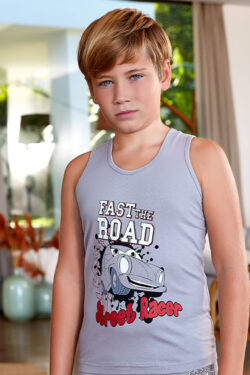 Παιδική Φανέλα για Αγόρια με Τιράντα Fast the Road