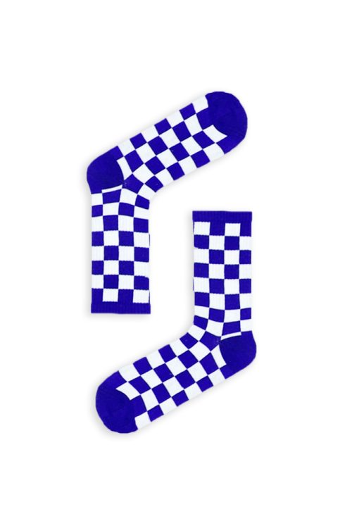 Κάλτσα Unisex με Σχέδιο Blue Squares
